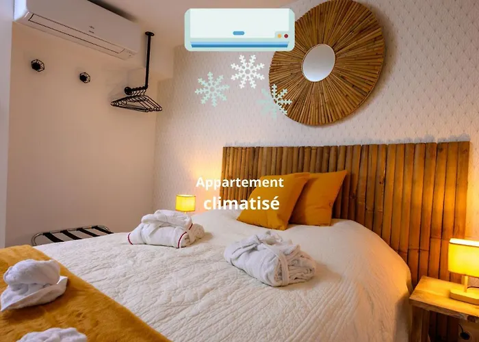 Cozy F2 40M2 Appartement Climatise Chateau